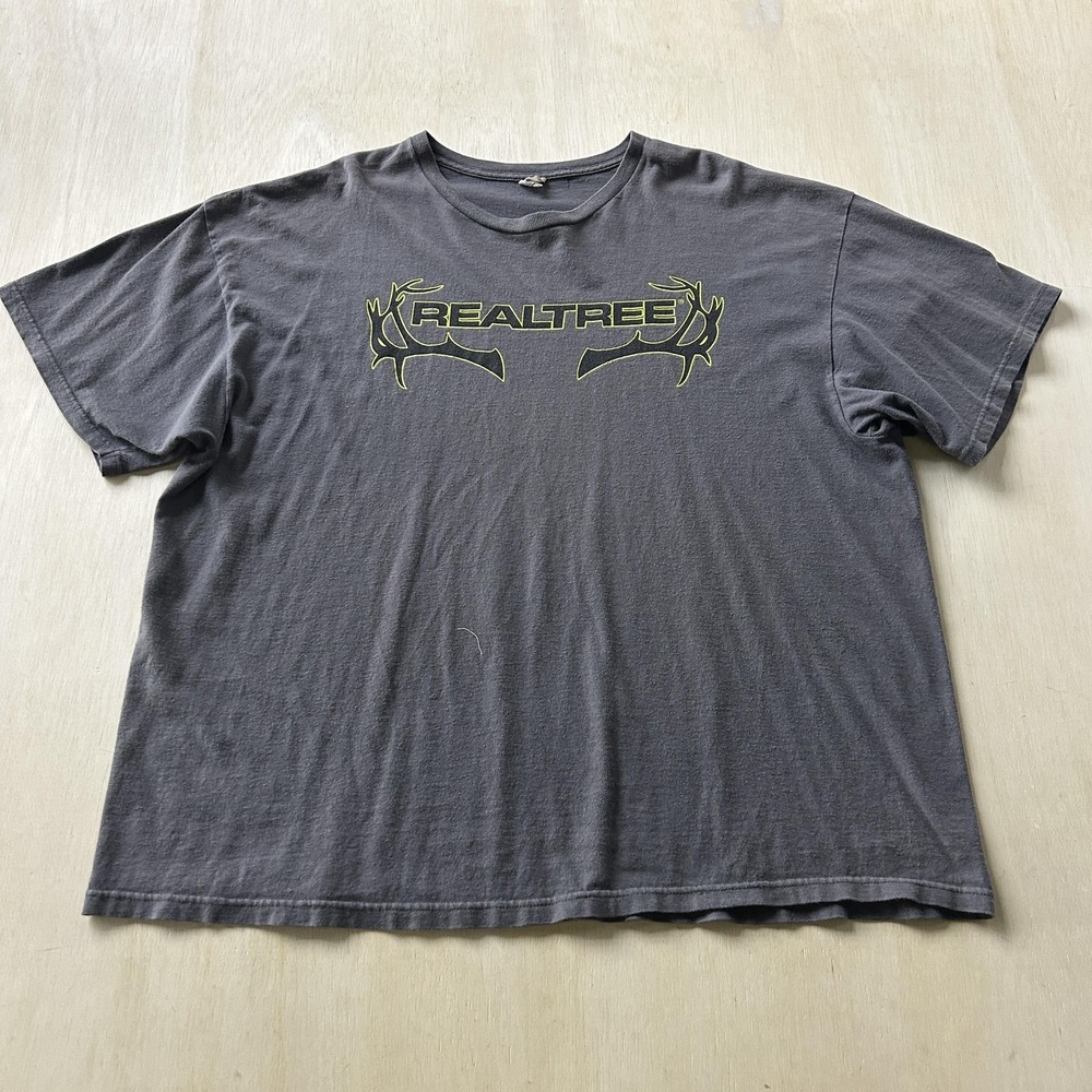 Realtree Shirt Mens 3XL Gray Hunting Outdoor Graphic Tee T-Shirt Delta